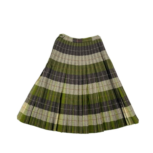 Vintage Dresses & Skirts - Vintage 70s Wool Plaid Accordion Skirt